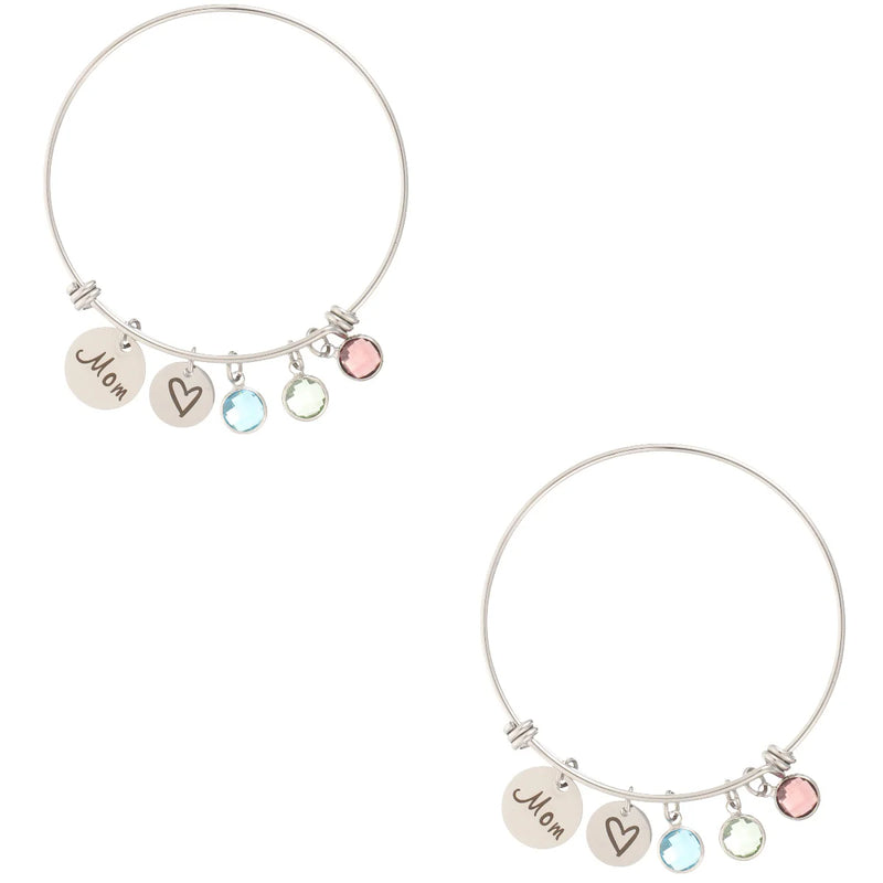 Mom Bracelet Colored Diamond Mother's Jewelry