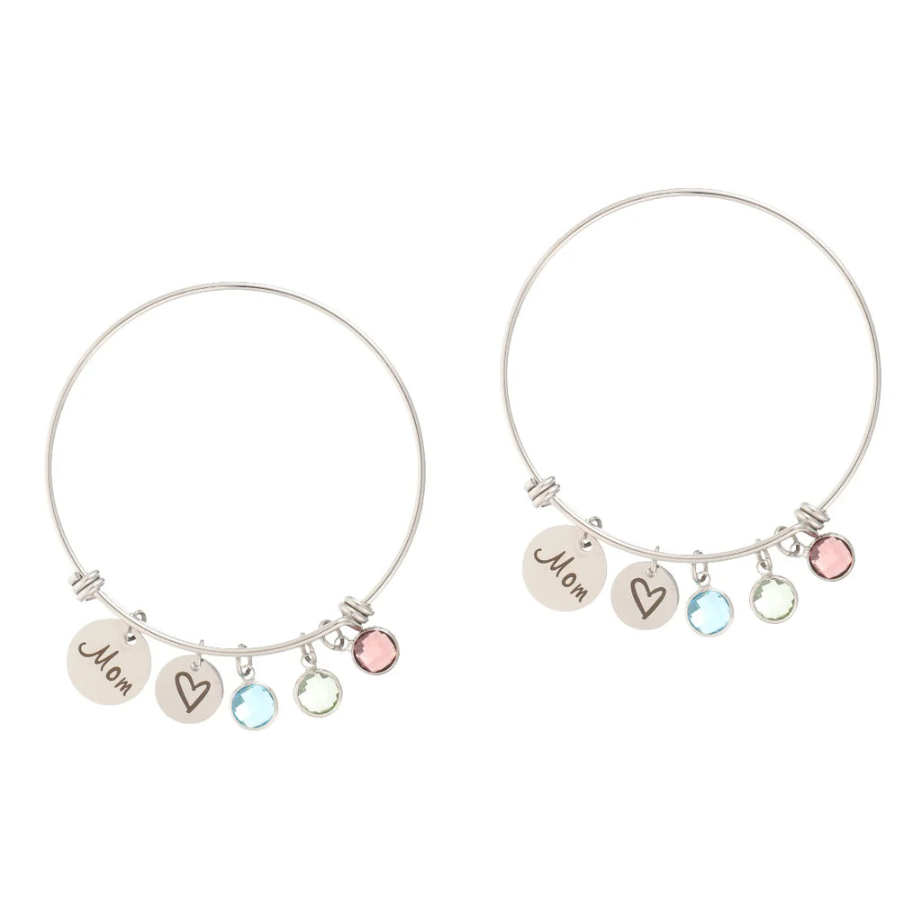 Mom Bracelet Colored Diamond Mother's Jewelry