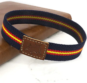 Set of 3 Spain Flag Bracelets and Elastic Bull