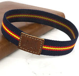 Set of 3 Spain Flag Bracelets and Elastic Bull