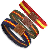 Set of 3 Spain Flag Bracelets and Elastic Bull
