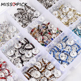 8mm Mixed Alloy Diamonds Beads Colorful Spacer Beads Box Sets
