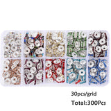 8mm Mixed Alloy Diamonds Beads Colorful Spacer Beads Box Sets