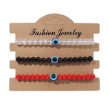Lucky Evil Eye Bracelet 6mm Beaded Friendship Jewelry