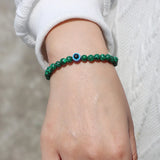 Lucky Evil Eye Bracelet 6mm Beaded Friendship Jewelry