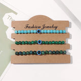 Lucky Evil Eye Bracelet 6mm Beaded Friendship Jewelry