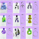 Polymer Clay Jewelry Making Set: 18 Clay Cutters, Earring Cards, Hooks