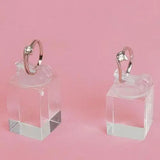 Clear Acrylic Ring Clip Display Stand Jewelry Holder