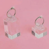 Clear Acrylic Ring Clip Display Stand Jewelry Holder