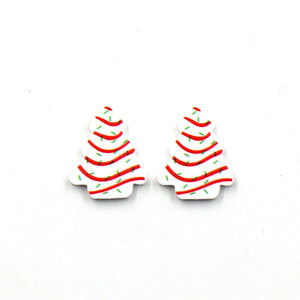 Set of 10 CN Christmas Tree Cake Acrylic Findings 18mm