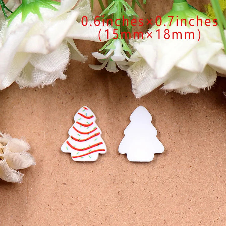 Set of 10 CN Christmas Tree Cake Acrylic Findings 18mm