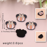 Set of 10 18mm CN Mouse Pumpkin Halloween Glitter Acrylic Findings
