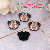 Set of 10 18mm CN Mouse Pumpkin Halloween Glitter Acrylic Findings