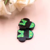 10-20mm Hot CN Mouse Head Clover St.Patrick's Marble Acrylic Print Findings