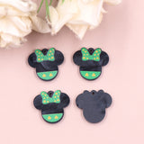 10-20mm Hot CN Mouse Head Clover St.Patrick's Marble Acrylic Print Findings