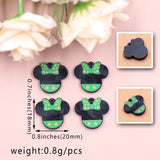 10-20mm Hot CN Mouse Head Clover St.Patrick's Marble Acrylic Print Findings