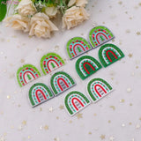Set of 10 Christmas Rainbow Glitter Acrylic Earrings HO HO HO
