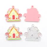 CN Gingerbread House Print Earrings Christmas Jewelry