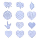 Set of 12 Keychain Jewelry Moulds Valentines Series Silicone Material