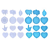 Set of 12 Keychain Jewelry Moulds Valentines Series Silicone Material