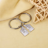 Set of 2 Personalized Matching Couple Keychains