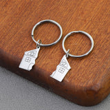 Set of 2 Personalized Matching Couple Keychains
