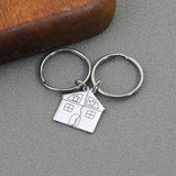 Set of 2 Personalized Matching Couple Keychains
