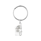 Set of 2 Personalized Matching Couple Keychains