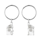 Set of 2 Personalized Matching Couple Keychains