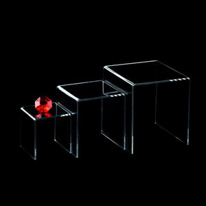 Acrylic Display Riser Stand Jewelry Showcase Set