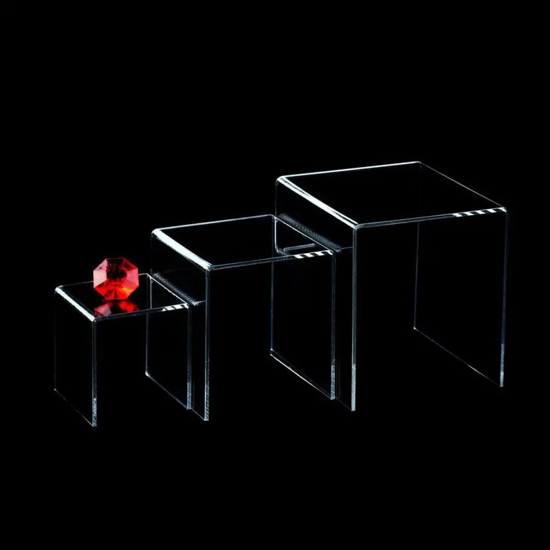 Acrylic Display Riser Stand Jewelry Showcase Set
