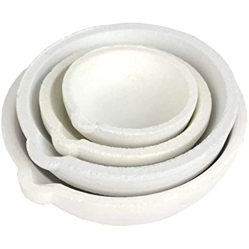 Set of 4 Crucibles Melting Dishes Ceramic Casting Torch Melt Jewelry Silver
