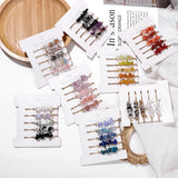 Crystal Quartz Hair Clips Set - Natural Stone Hair Accessories