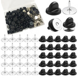 50 Pin Backs PVC Rubber for Butterfly Clutch Backings Blank Pins