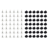 50 Pin Backs PVC Rubber for Butterfly Clutch Backings Blank Pins