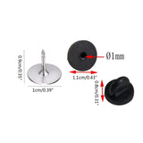 50 Pin Backs PVC Rubber for Butterfly Clutch Backings Blank Pins