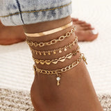 Bohemian Butterfly Anklet for Women Summer Beach Foot Bracelet