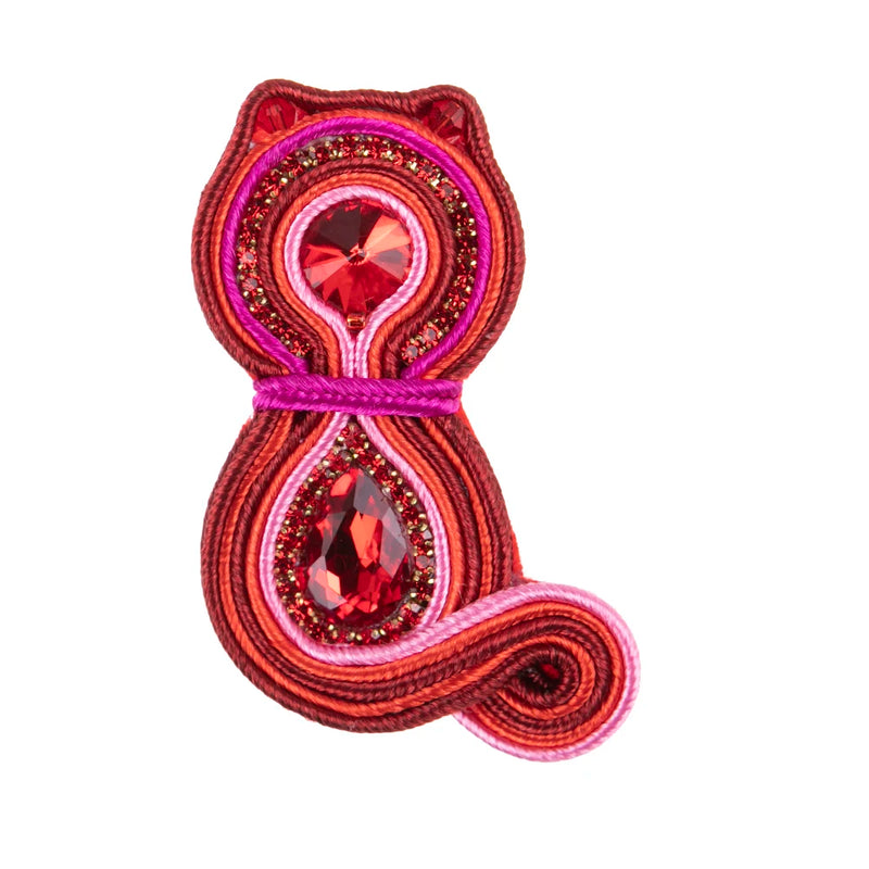 Vintage Cat Head Brooch Large Animal Pin for Coat Suit Accessories