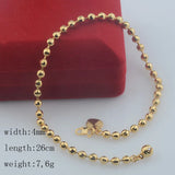 Seval Style Women Yellow Link Ball Heart Anklet Chains