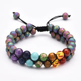 Chakra Knot Bracelet Set - Tibetan Buddhism Men's Jewelry Gift