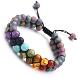 Chakra Knot Bracelet Set - Tibetan Buddhism Men's Jewelry Gift