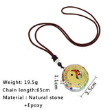 Seven Chakra Healing Necklace Men's Pendant Divination Jewelry