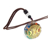 Seven Chakra Healing Necklace Men's Pendant Divination Jewelry