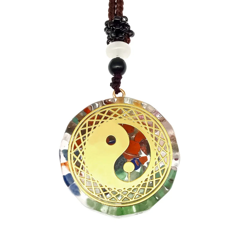 Seven Chakra Healing Necklace Men's Pendant Divination Jewelry