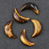 7 Chakra Natural Crystal Crescent Moon Stone Pendant for Jewelry Making