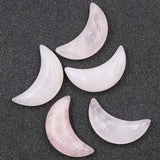 7 Chakra Natural Crystal Crescent Moon Stone Pendant for Jewelry Making