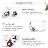 7-Star Ladybug Bead for Charm Bracelet Necklace 925 Sterling Silver