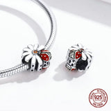 7-Star Ladybug Bead for Charm Bracelet Necklace 925 Sterling Silver