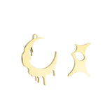 Sevenless Star Moon Stainless Steel Polished Pendant