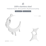 Sevenless Star Moon Stainless Steel Polished Pendant